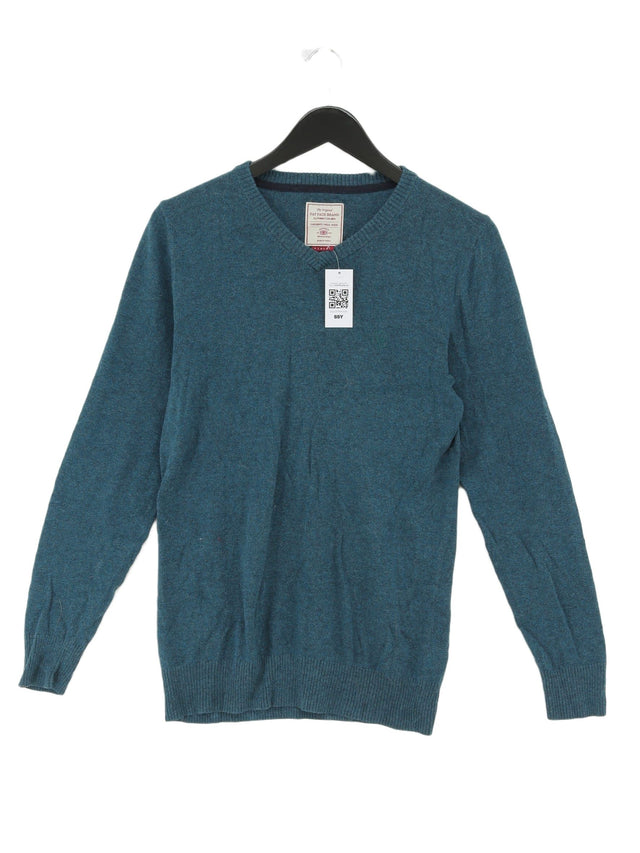 FatFace Men's Jumper XS Green Cotton with Cashmere