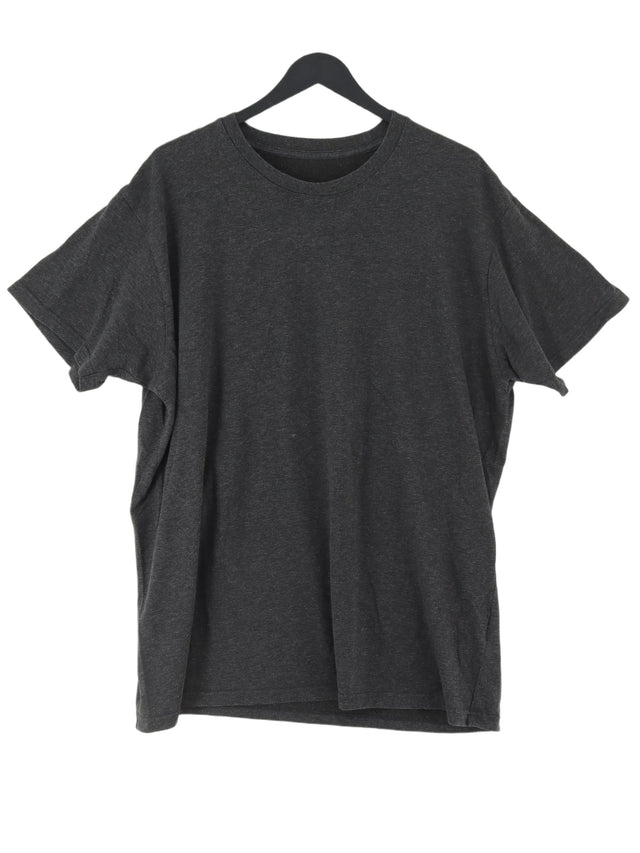 Uniqlo Men's T-Shirt XL Grey Cotton with Polyester