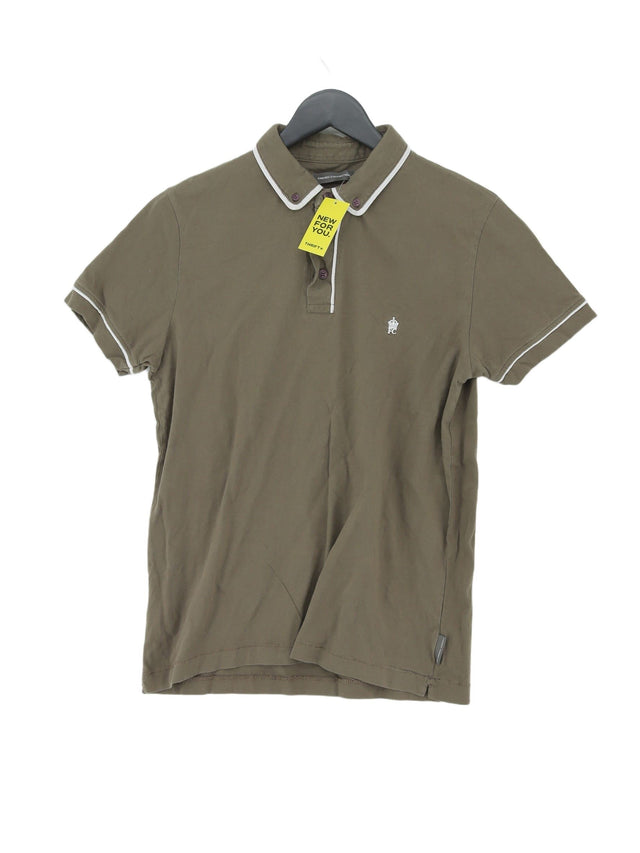 French Connection Men's Polo M Green 100% Cotton