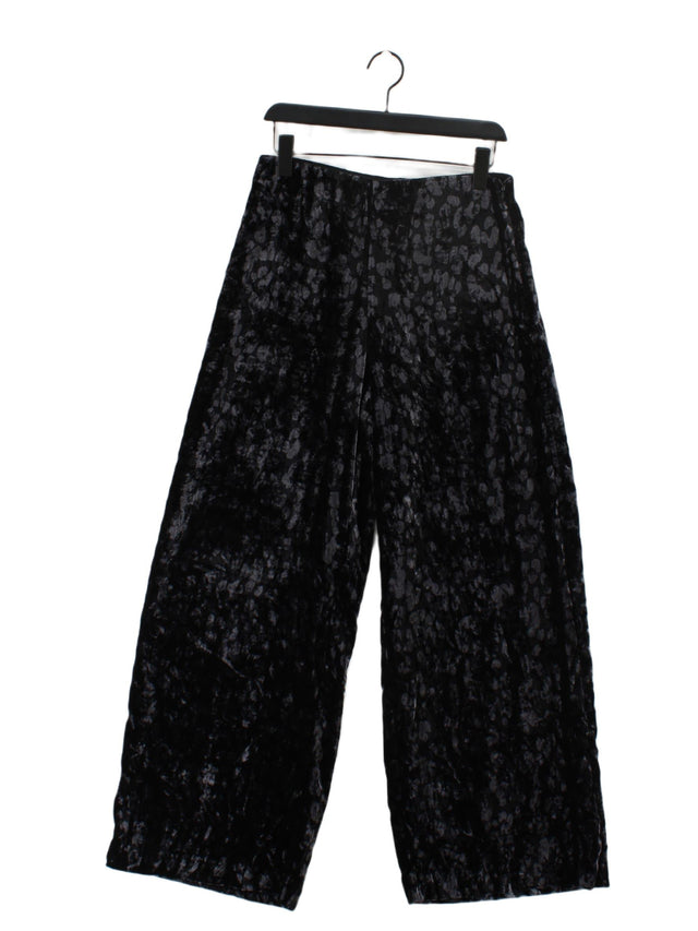 Zara Women's Suit Trousers M Black Viscose with Nylon