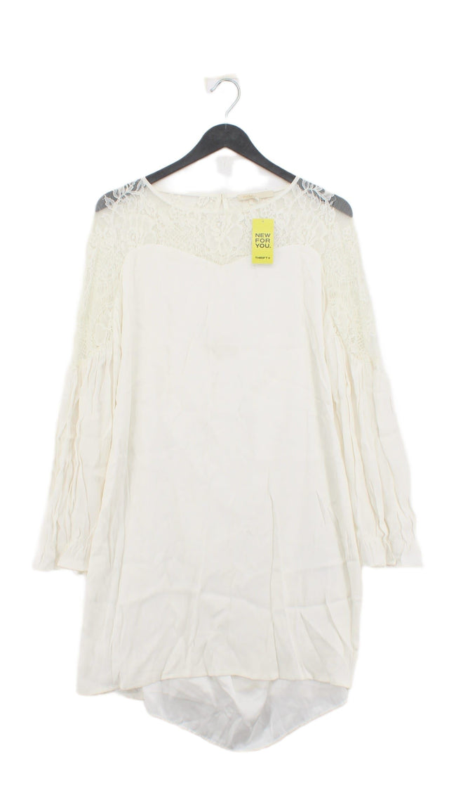 Maje Women's Midi Dress UK 2 White Viscose with Polyester
