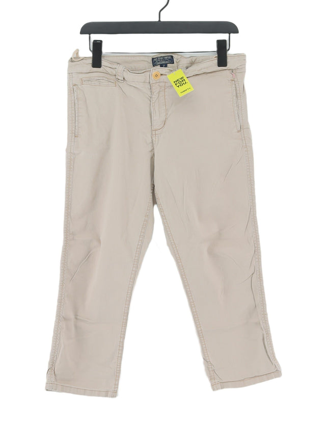 Polo Jeans Company Women's Trousers W 30 in Cream Cotton with Elastane
