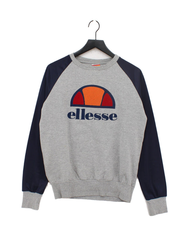 Ellesse Women's Jumper M Grey Cotton with Polyester