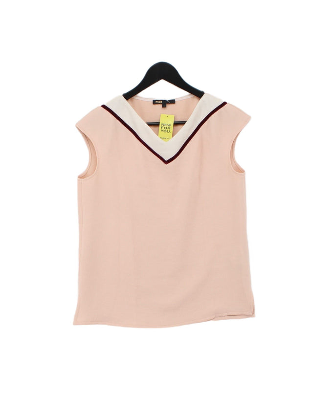 Maje Women's Top M Pink Polyester with Polyamide