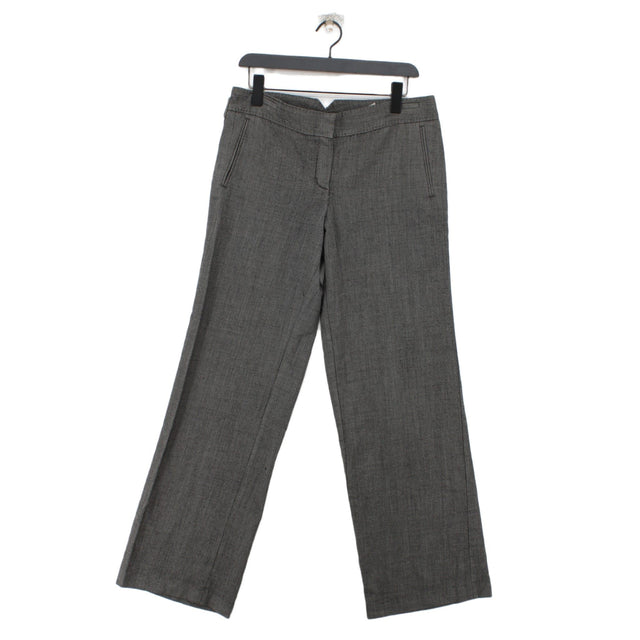 Massimo Dutti Women's Suit Trousers UK 14 Grey 100% Wool