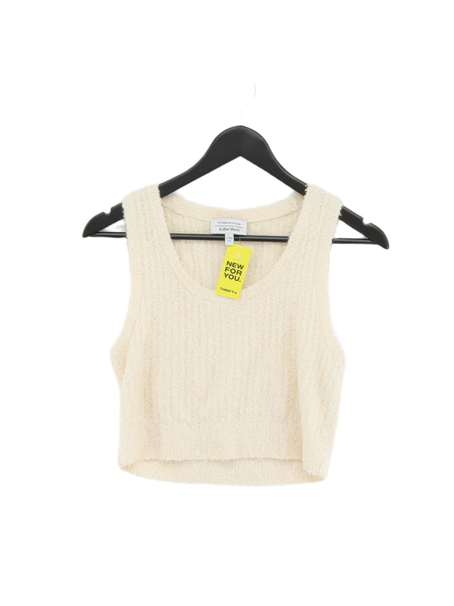 & Other Stories Women's T-Shirt M Cream Wool with Polyamide