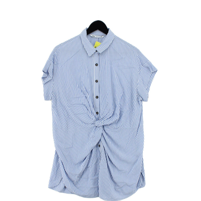 Zara Women's Shirt S Blue Viscose with Polyester