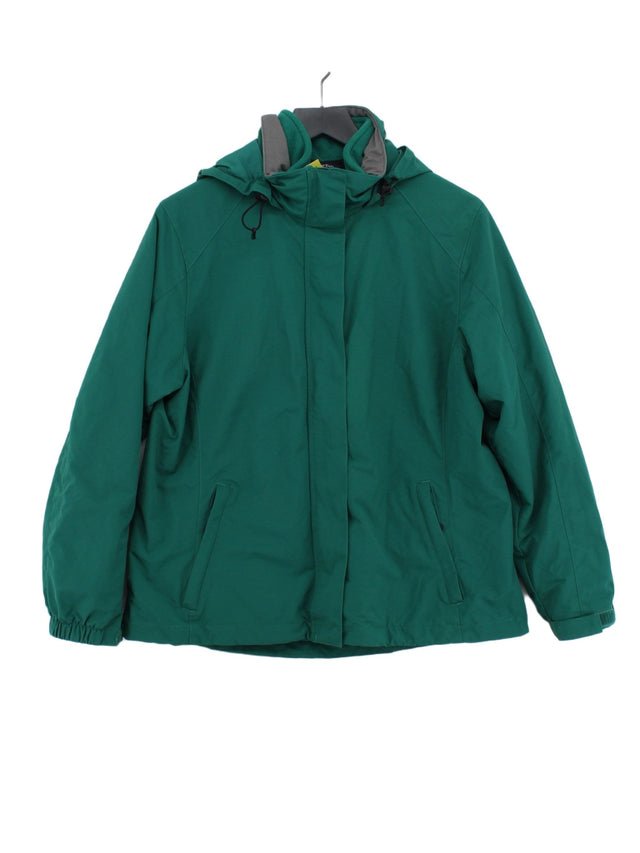 Lands End Women's Jacket M Green Nylon with Polyester
