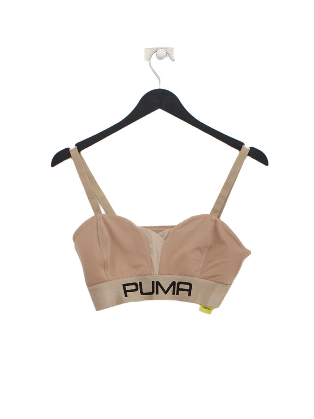 Puma Women's T-Shirt L Tan Polyester with Elastane