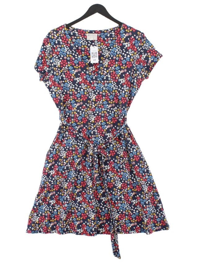 Mountain Warehouse Women's Midi Dress UK 14 Blue Cotton with Elastane