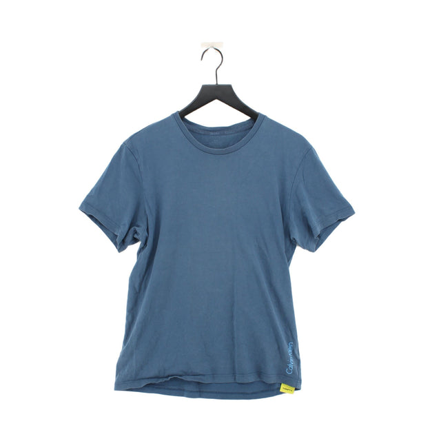 Calvin Klein Men's T-Shirt M Blue 100% Other