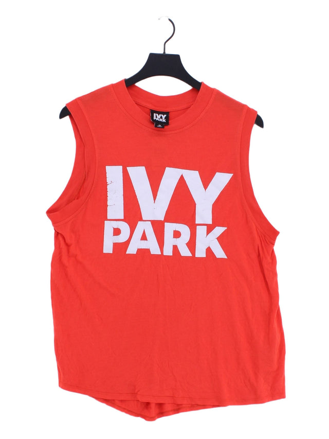 Ivy Park Women's T-Shirt M Orange 100% Lyocell Modal