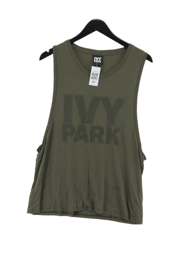 Ivy Park Men's T-Shirt L Green Viscose with Polyester