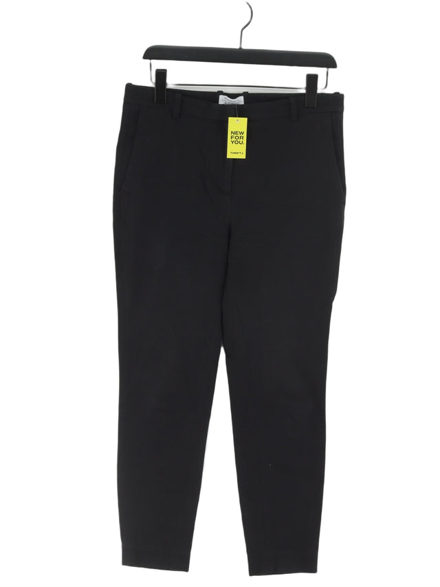 & Other Stories Women's Trousers UK 10 Black Cotton with Elastane