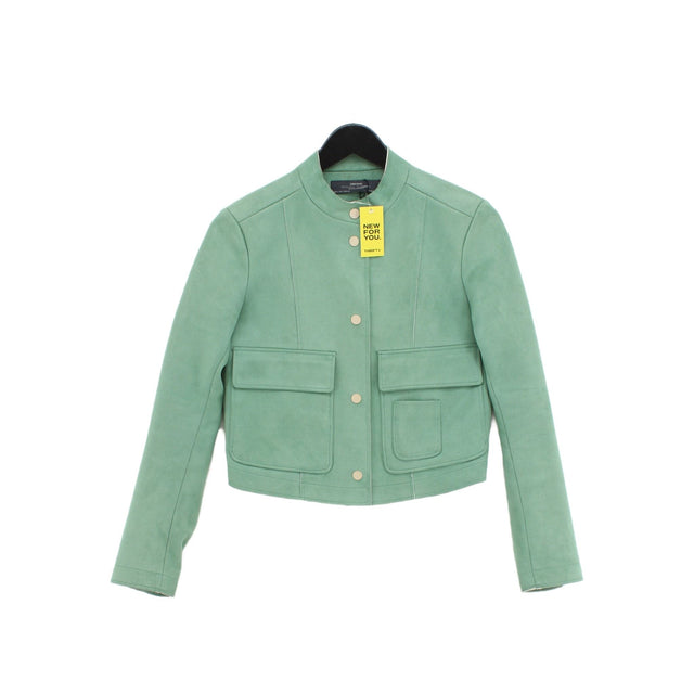 Zara Basic Women's Blazer S Green 100% Polyester