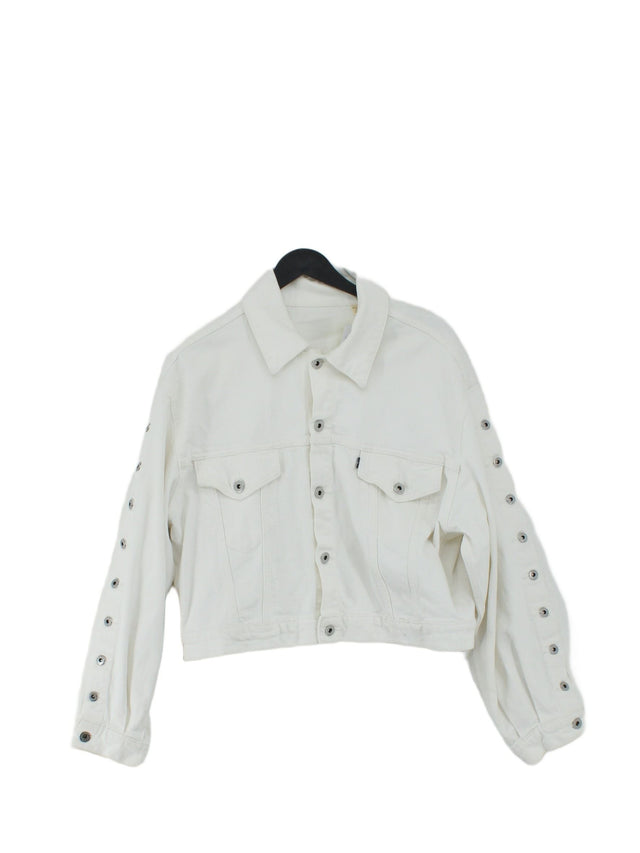 Levi’s Women's Jacket XS White Cotton with Elastane, Polyester