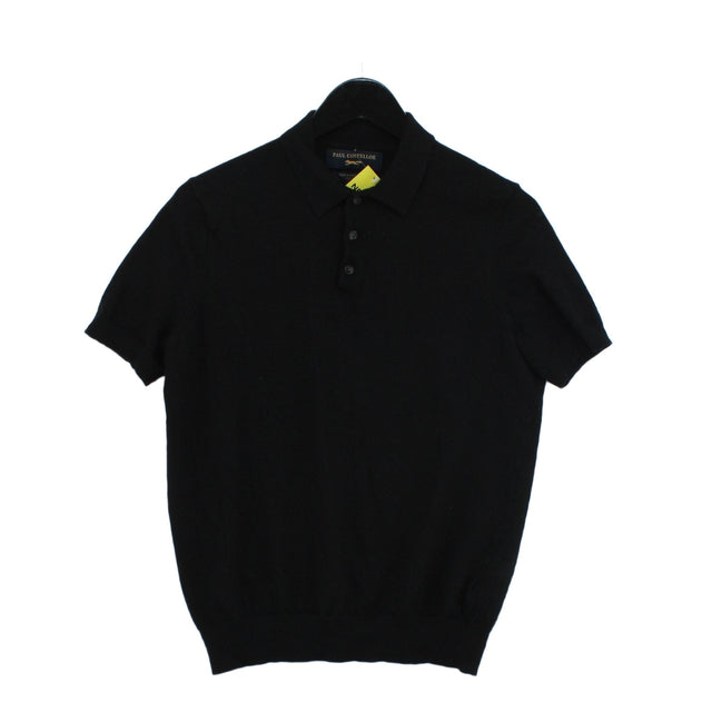 Paul Costelloe Men's Polo L Black 100% Wool