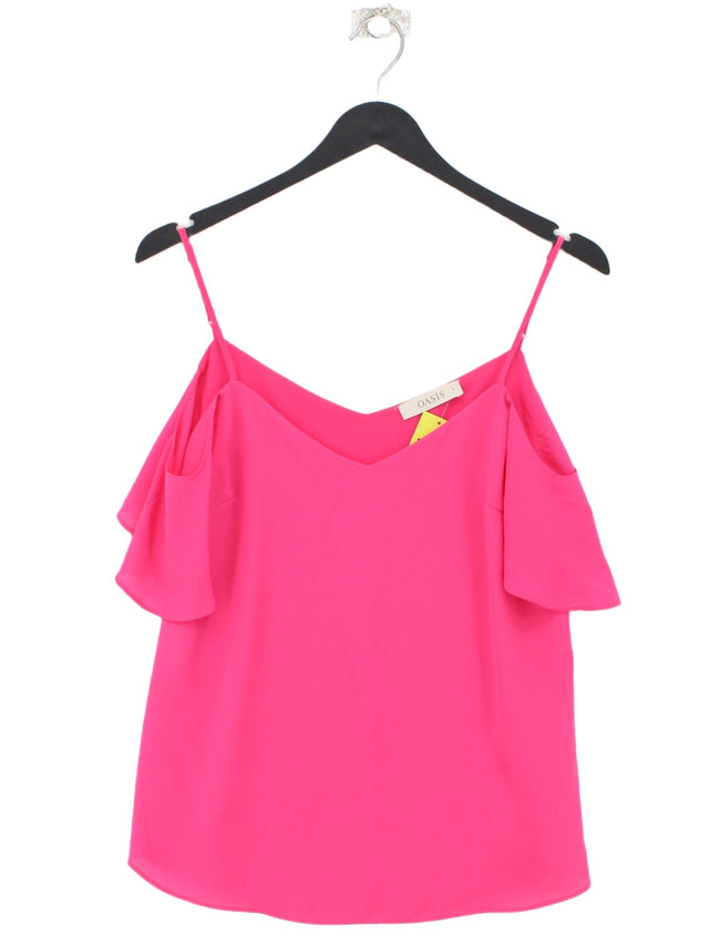 Oasis Women's Blouse UK 8 Pink 100% Polyester