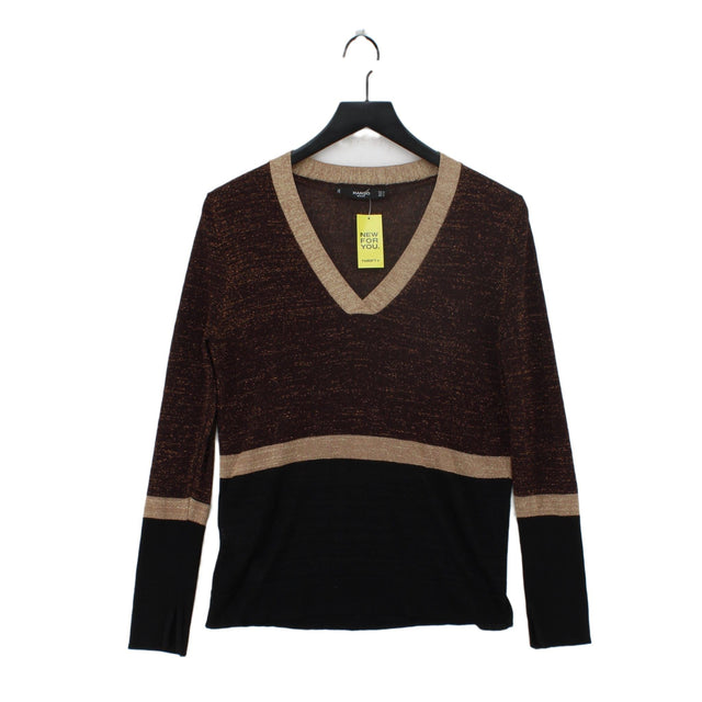 Mango Women's Jumper M Brown Viscose with Polyester