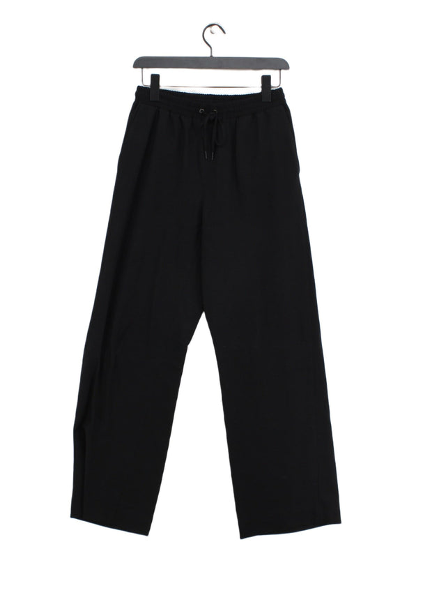 & Other Stories Women's Trousers UK 10 Black Wool with Polyamide