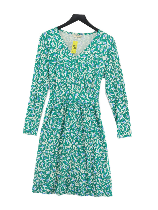 People Tree Women's Midi Dress UK 16 Green 100% Cotton