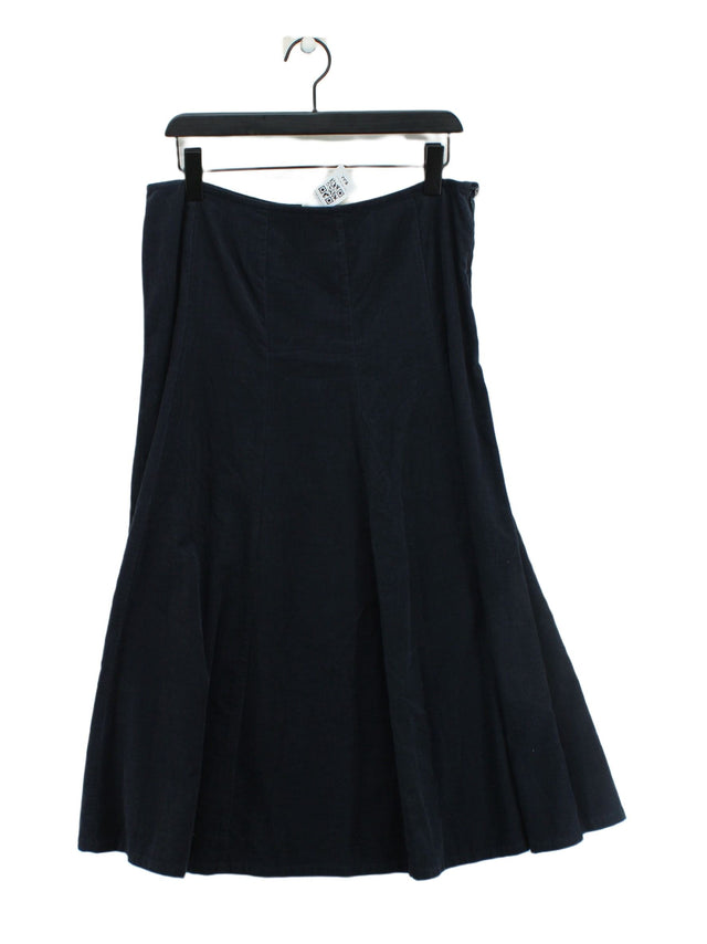 Adini Women's Midi Skirt L Blue 100% Cotton