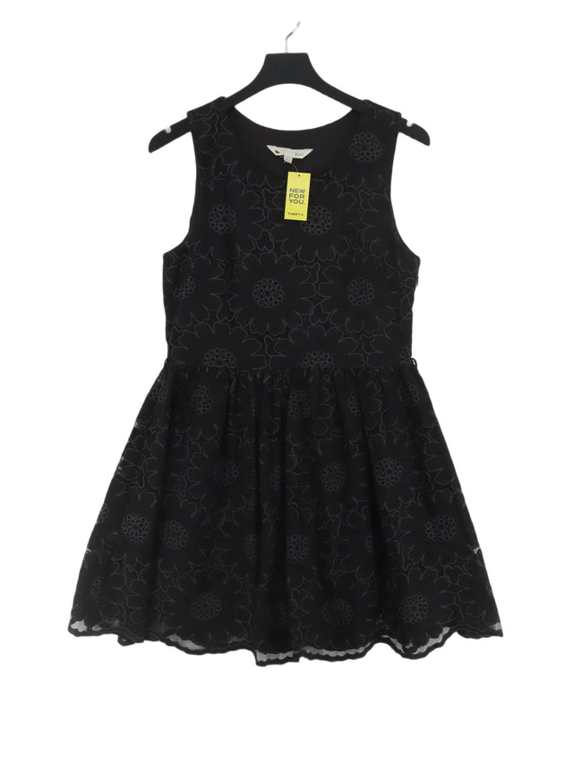 Yumi Women's Midi Dress UK 12 Black Polyester with Elastane