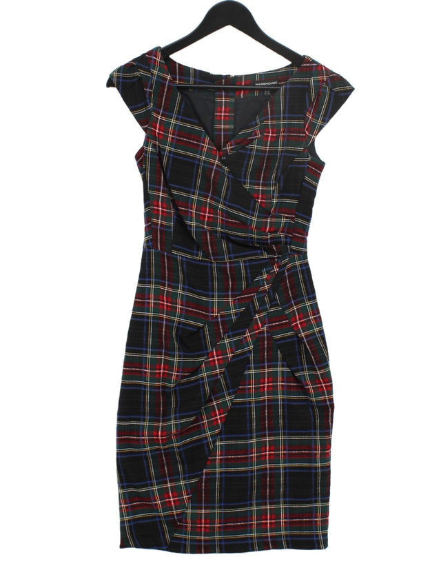 Warehouse Women's Midi Dress UK 6 Multi Polyester with Elastane, Other, Viscose