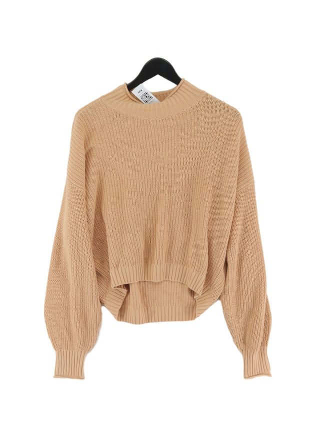 Hollister Women's Jumper M Tan Cotton with Acrylic