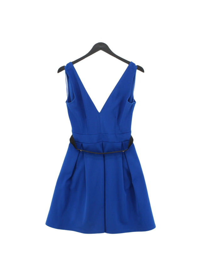 Quiz Women's Mini Dress UK 14 Blue Polyester with Elastane