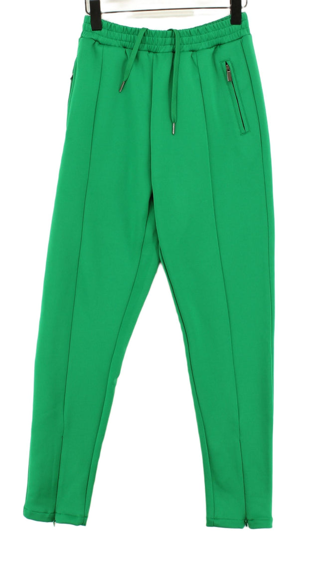Forever Unique Women's Trousers UK 8 Green Rayon with Elastane, Polyester