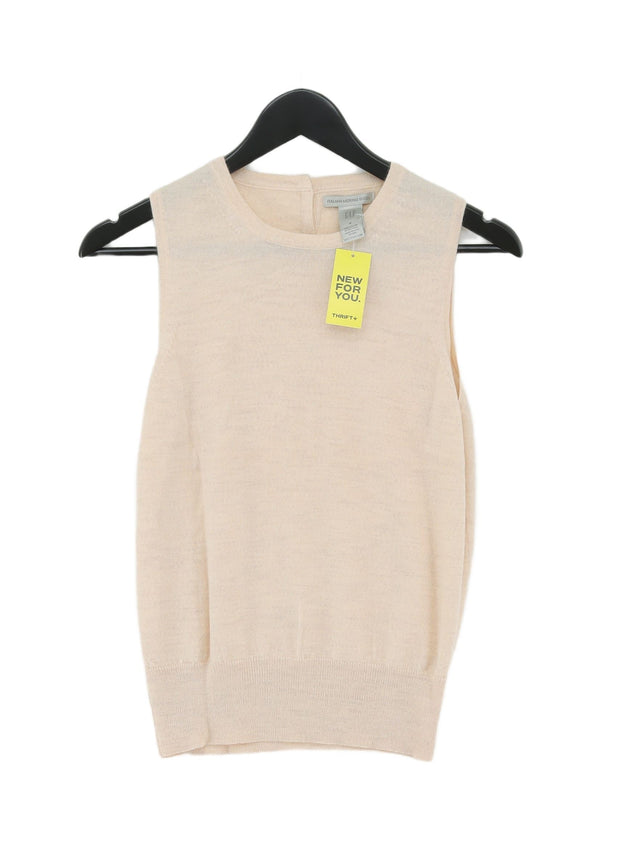 Gap Women's Jumper M Cream 100% Wool