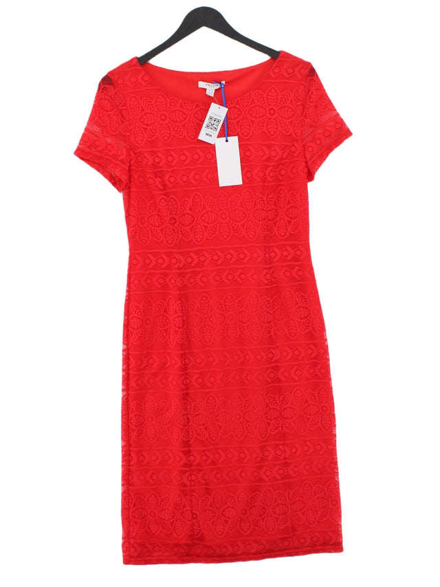 Precis Women's Midi Dress UK 8 Red Nylon with Elastane