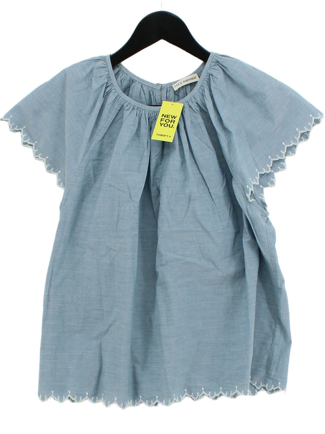 Ulla Johnson Women's T-Shirt UK 4 Blue 100% Cotton