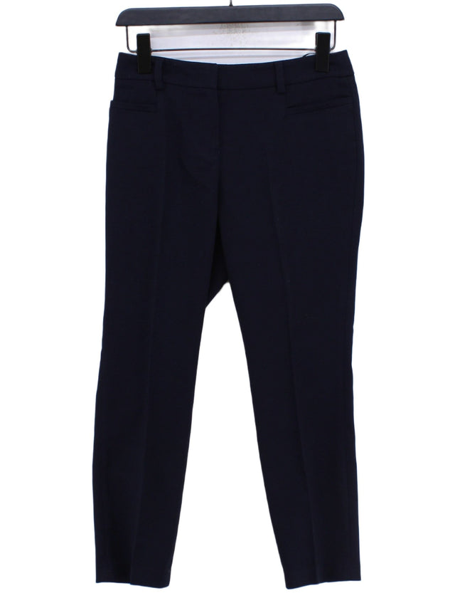 Next Women's Suit Trousers UK 8 Blue Polyester with Elastane, Viscose