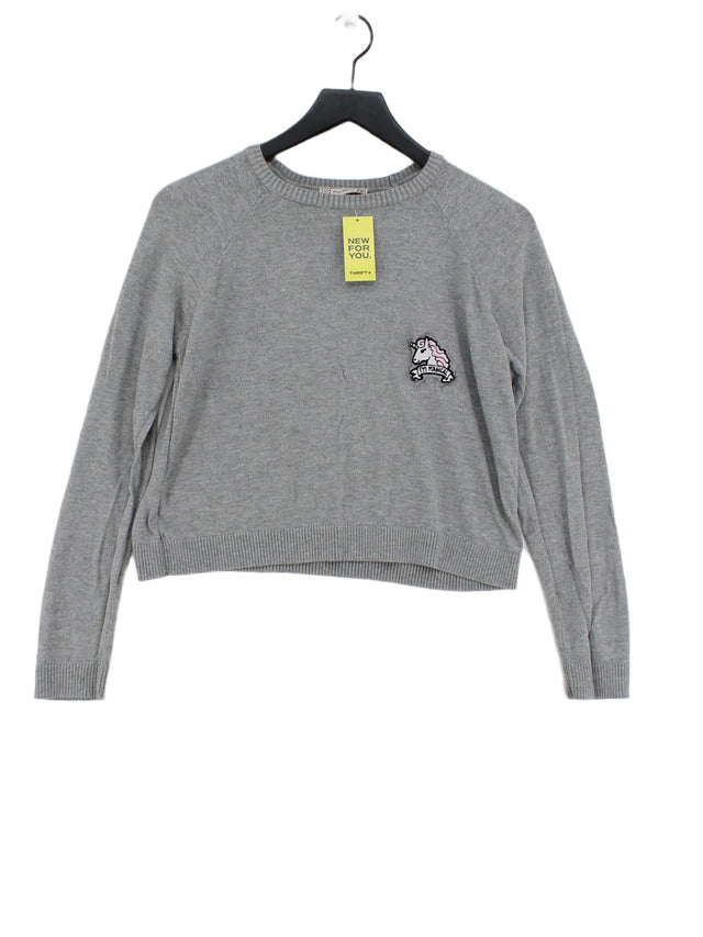 Pull&Bear Women's Jumper M Grey 100% Other