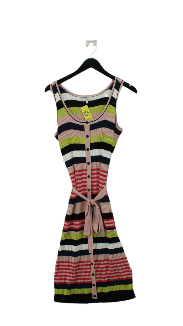 Next Women's Midi Dress UK 12 Multi Viscose with Acrylic, Nylon