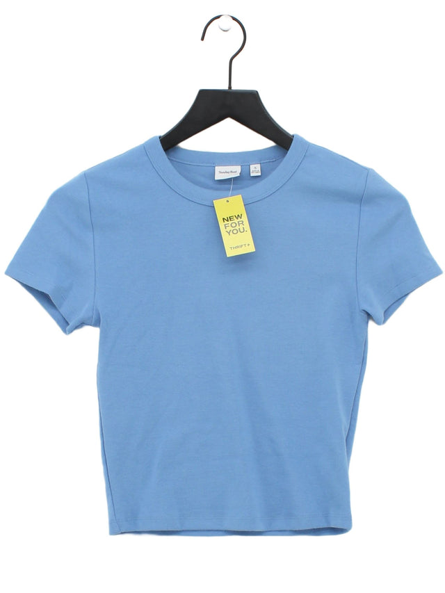 Sunday Best Women's T-Shirt S Blue Cotton with Elastane, Polyester