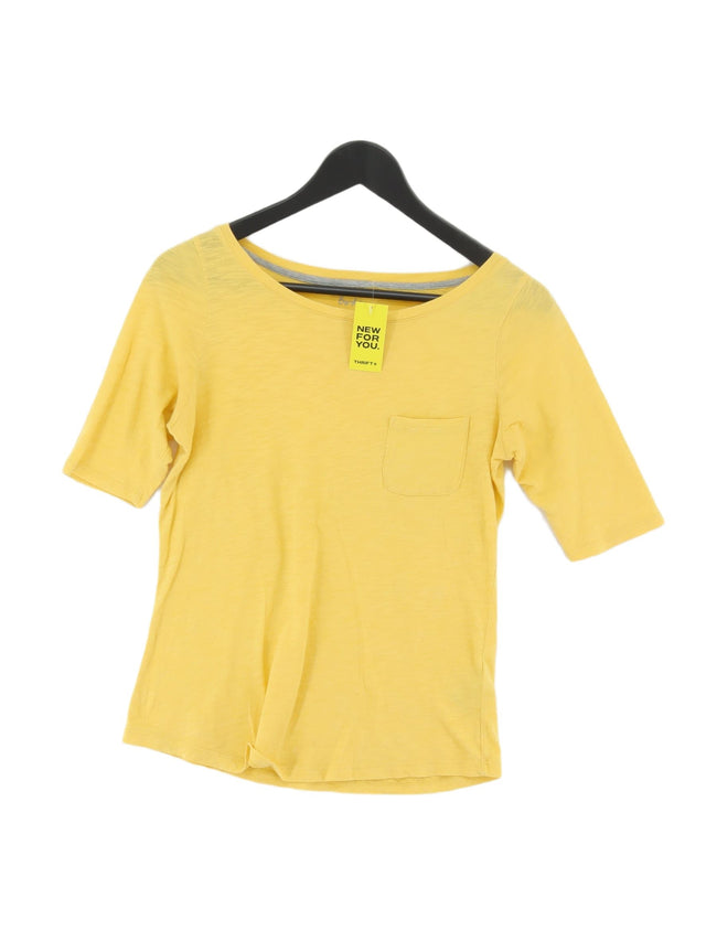 Boden Women's T-Shirt M Yellow 100% Cotton