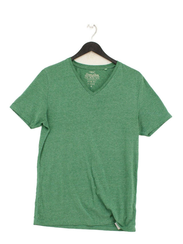 Next Women's T-Shirt M Green Cotton with Polyester