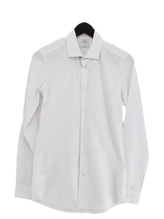 Next Men's Shirt Chest: 36 in White Polyester with Cotton