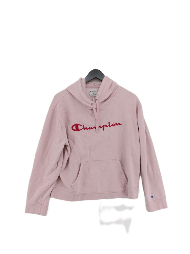 Champion Women's Hoodie XL Pink Cotton with Polyester