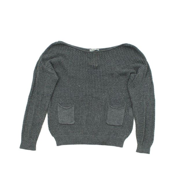 D. E. C. K Women's Jumper S Grey Cotton with Viscose, Cashmere, Other