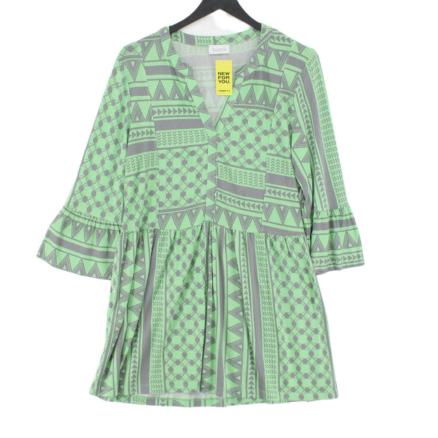 Boysen's Women's Midi Dress UK 14 Green Elastane with Viscose