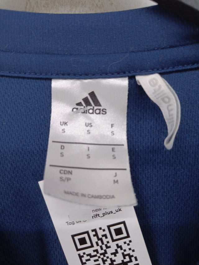 Adidas Women s T Shirt S Blue 100 Polyester