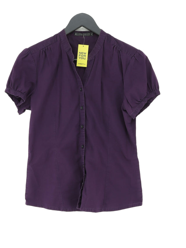 Allen Solly Women's Shirt L Purple Cotton with Other