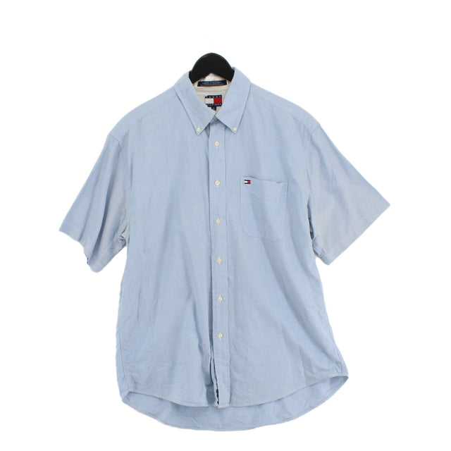 Hilfiger Men's Shirt L Blue 100% Cotton