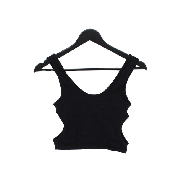 Zara Women's T-Shirt M Black Nylon with Elastane