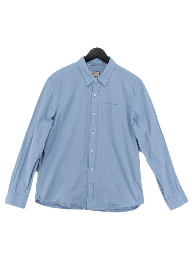 FatFace Men's Shirt L Blue 100% Cotton