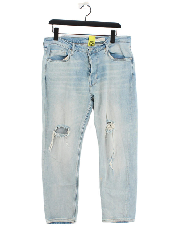 AllSaints Men's Jeans W 32 in Blue 100% Cotton